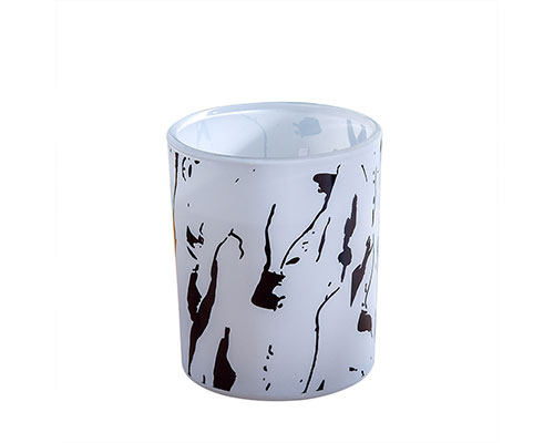 White Marble Candle Jar