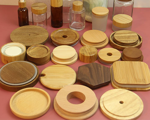 Wooden Lids for Glass Jars and Bottles