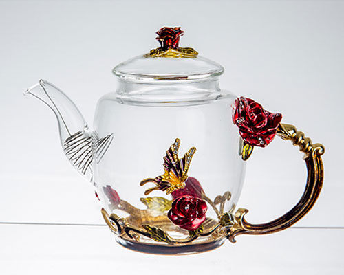 Butterfly Glass Steeping Teapot