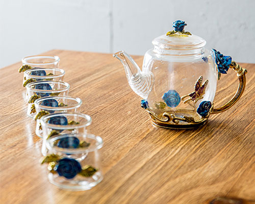 Glass Clear Teapot Set