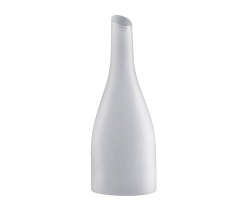 White Frosted Glass Vase