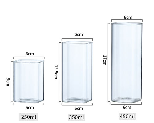 Square Cups Glass