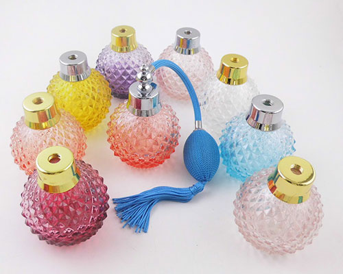 Colorful Spherical Glass Perfume Bottles