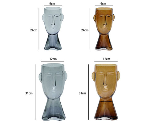 Glass Face Vases