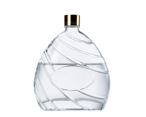 Whiskey Clear Glass Bottle with Lid