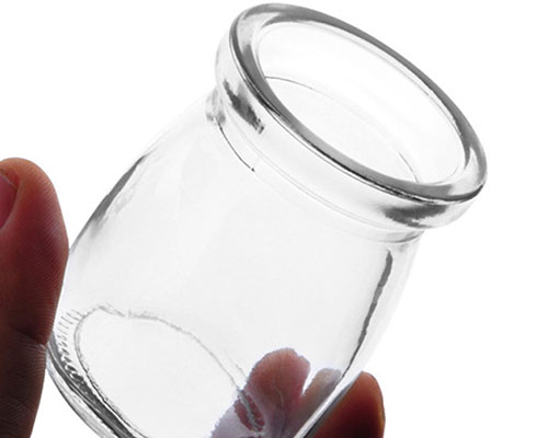 clear glass bottle