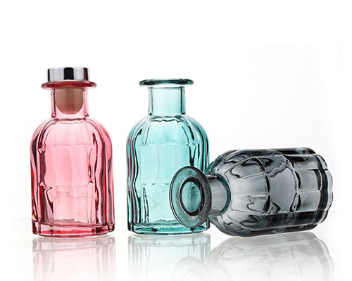 Coloured Glass Diffuser Bottles with Stoppers