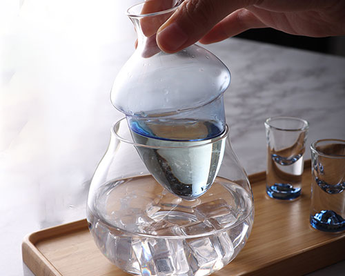 Creative Glass Decanter with Ice Bucket