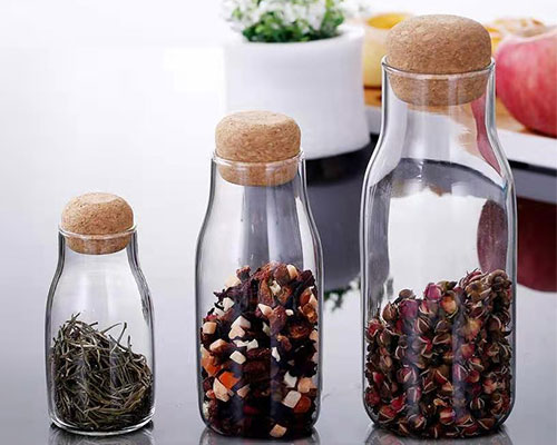 Glass Food Bottles With Cork Lids
