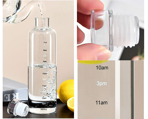 Best Glass Water Bottle With Time Marker