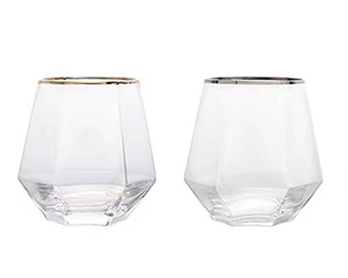 Clear Hexagon Glass Cups