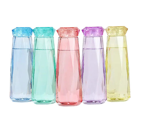 Diamond Glass Water Bottles