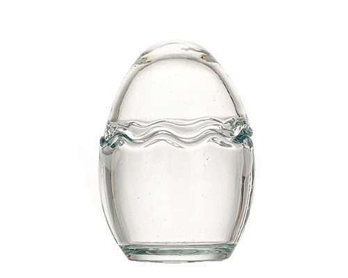 Eggshell Clear Glass Cup