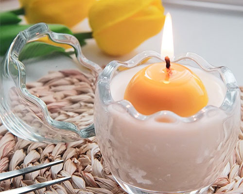 Glass Candle Egg Cups
