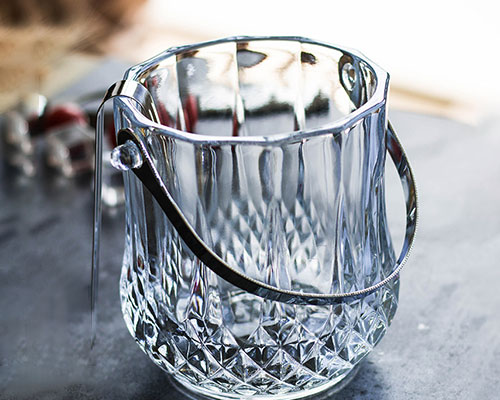 Glass Champagne Bucket with Handle