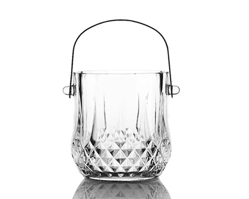 Glass Ice Bucket With Handle