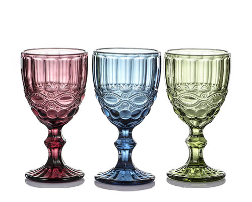 Vintage Colored Glass Goblets Wholesale