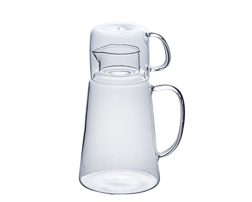 Glass Water Carafe With Lid and Handle