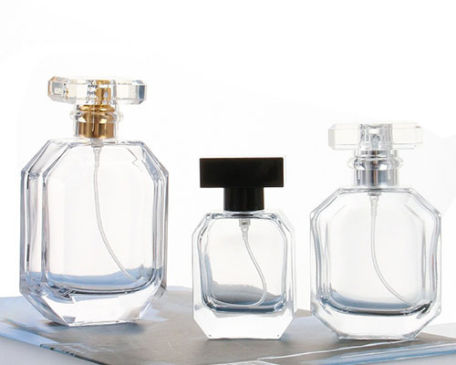 Hexagonal Glass Perfume Bottles