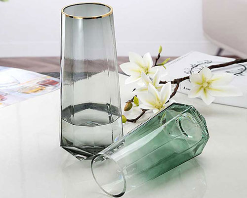 Large Colored Glass Vases