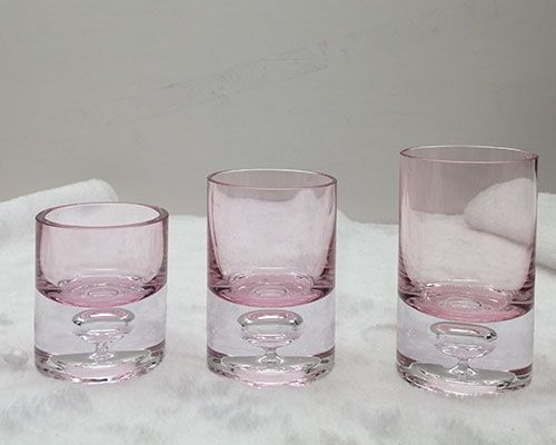 Pink Glass Candle Jars