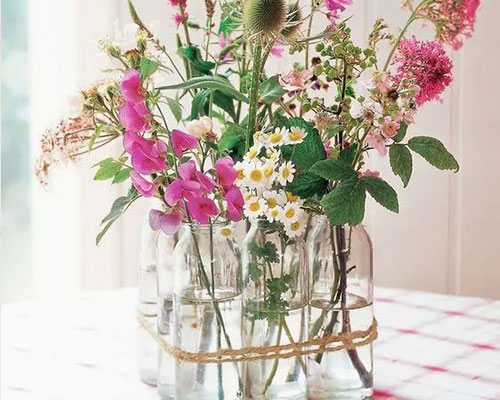 Clear Glass Bottles for Flower