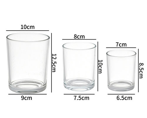 Clear Glass Candle Holder Jars