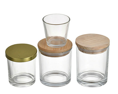 Clear Glass Candle Jars with Lids