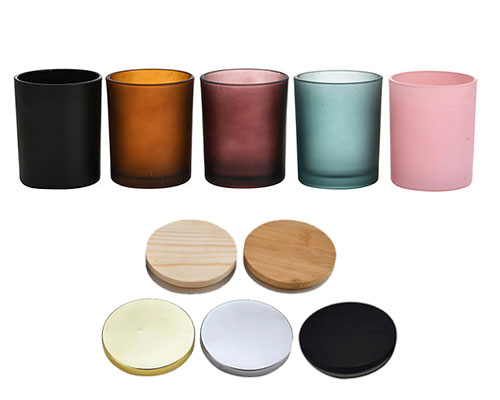Colored Candle Jars with Lids