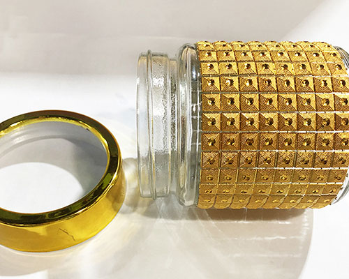 Glass Jar With Gold Lid