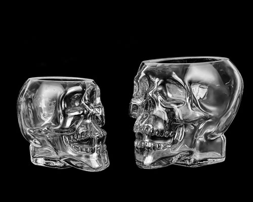 Glass Skull Head Cups
