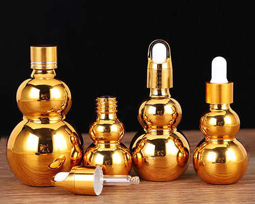 Gold Glass Essential Oil Bottles