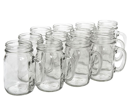 Mason Jar Glasses With Handles