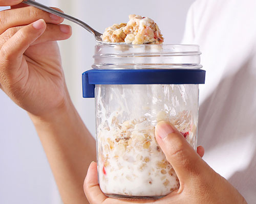 Mason Jar with Lid for Cereal