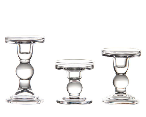 Tall Glass Taper Candle Holders