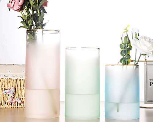 Wide Glass Cylinder Vases