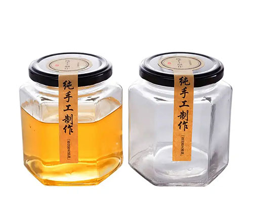 Empty Glass Honey Jars