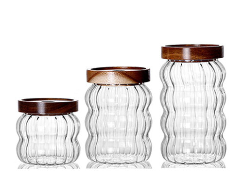 Creative Glass Jars With Acacia Lids