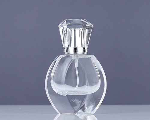 Flat Glass Perfume Bottle with Cap