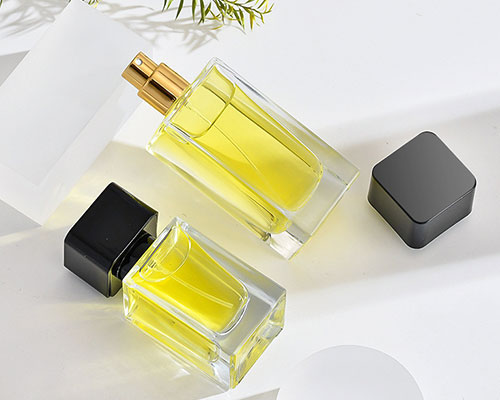 Rectangular Perfume Bottles with Wooden Caps