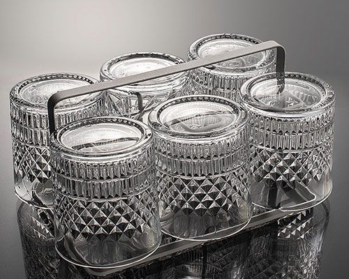 Embossed Whiskey Glass Cups