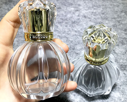 Pumpkin Shape Clear Glass Perfume Bottles