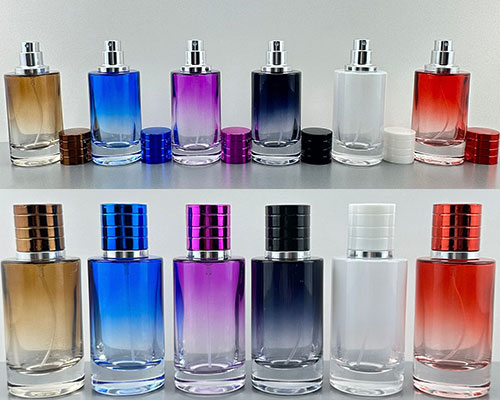 Colored Perfume Glass Bottles with Lids