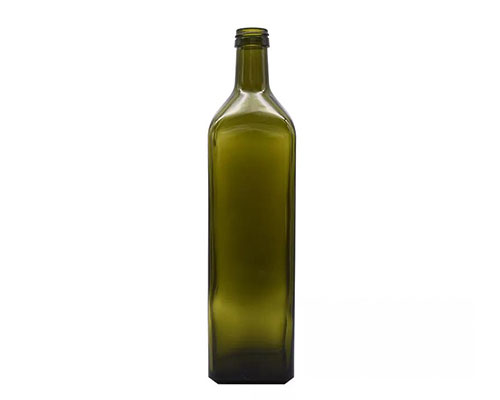 Green Glass Oil Bottle