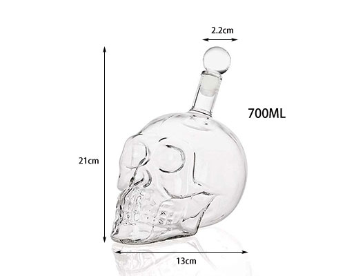700ml Glass Skull Decanter
