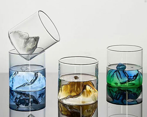 Colored Mountain Glass Cups