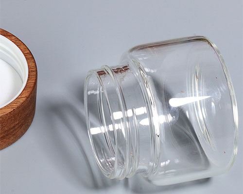 Glass Jar with Wooden Screw Lid