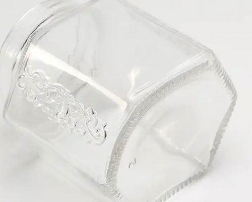 Hexagonal Glass Jar