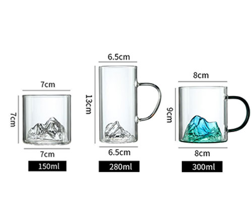 Mountain Glass Cups Bulk