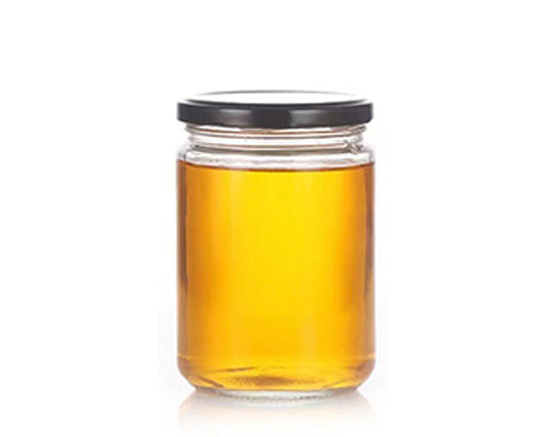 Round Glass Honey Jar with Lid